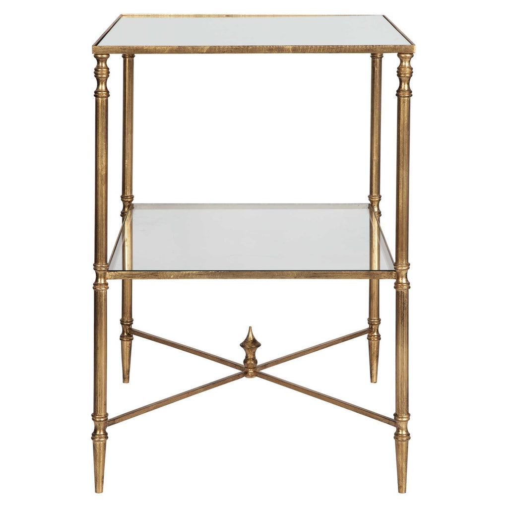 Henzler Mirrored Glass Lamp Table - Bombay Mercantile