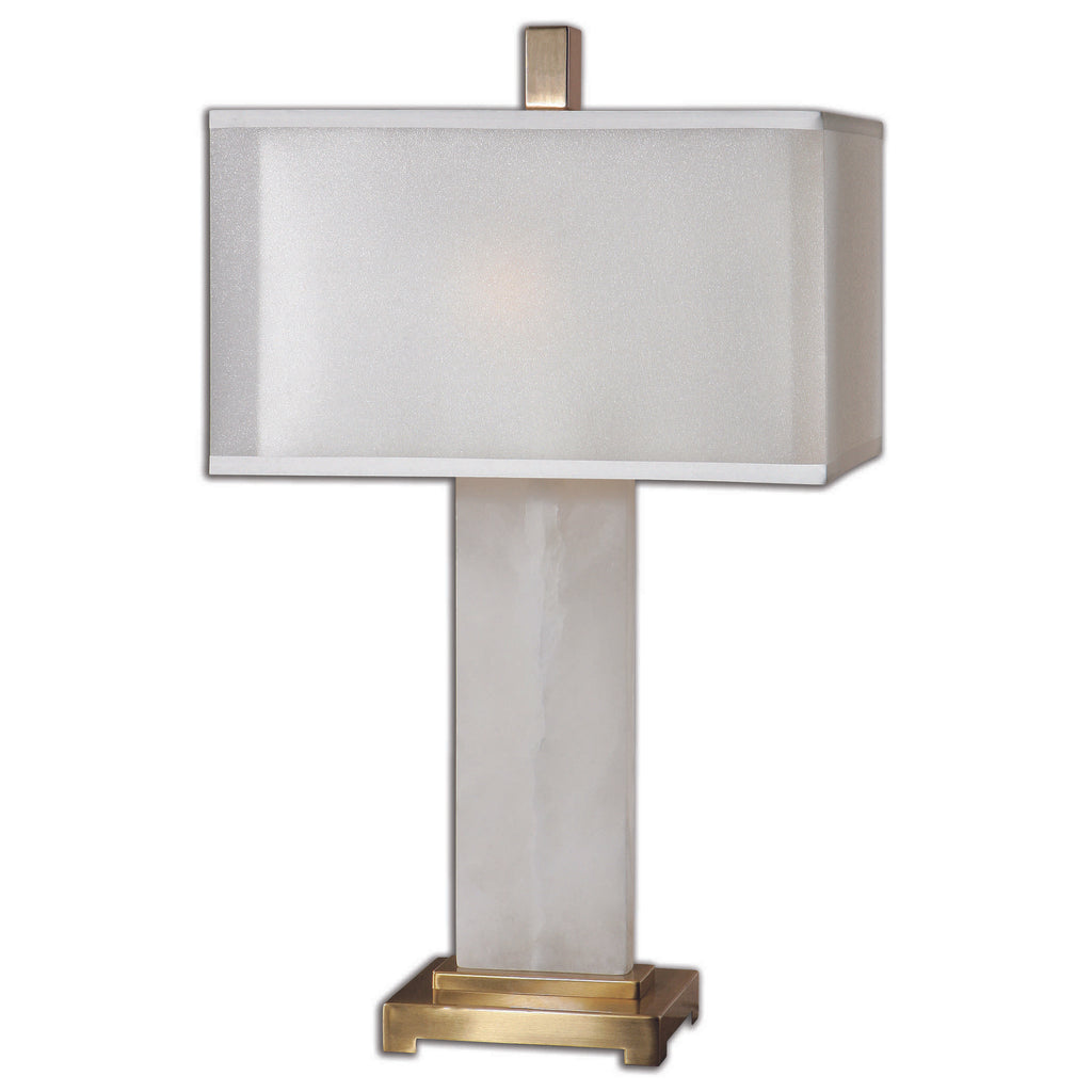 Athanas Alabaster Lamp - Bombay Mercantile