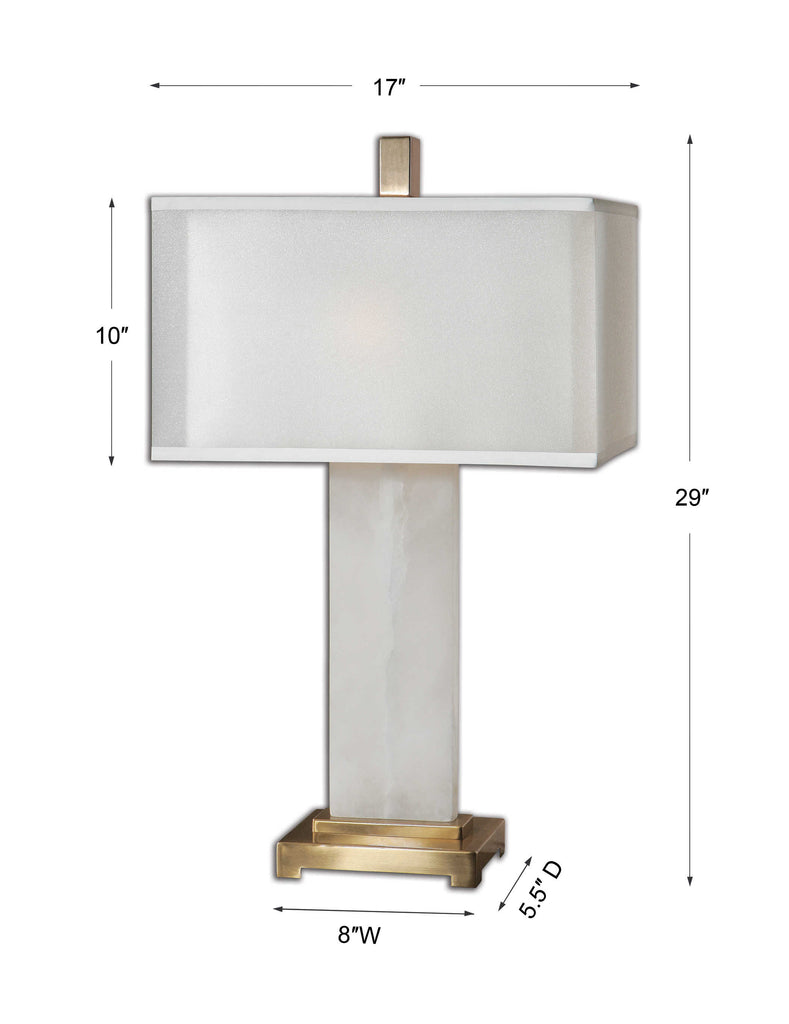 Athanas Alabaster Lamp - Bombay Mercantile