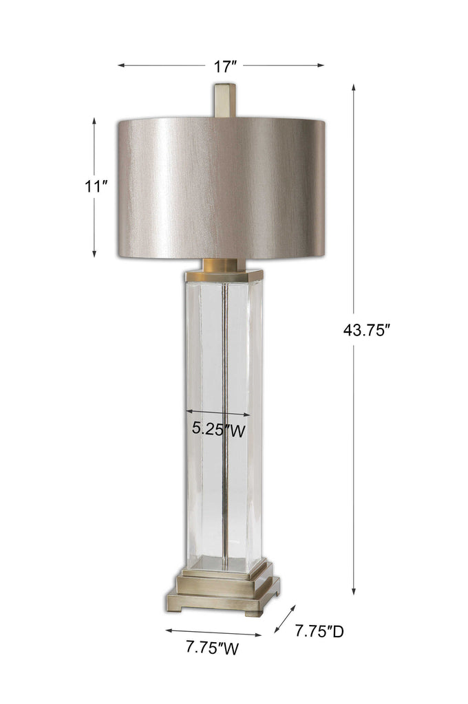 Drustan Clear Glass Table Lamp - Bombay Mercantile