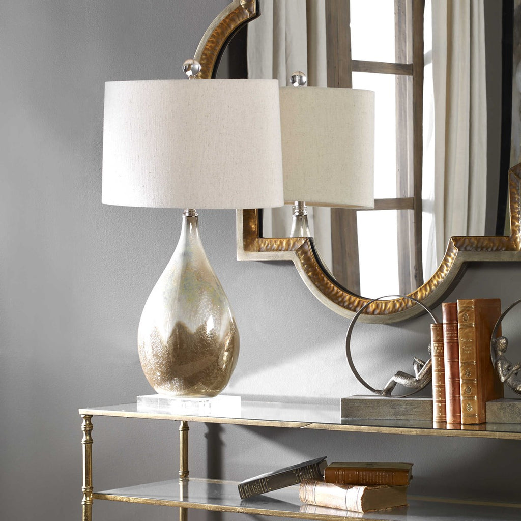 Flavian Glazed Ceramic Lamp - Bombay Mercantile