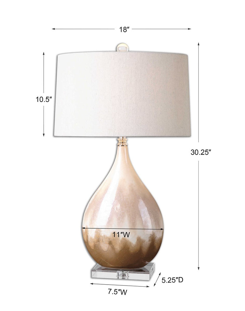 Flavian Glazed Ceramic Lamp - Bombay Mercantile