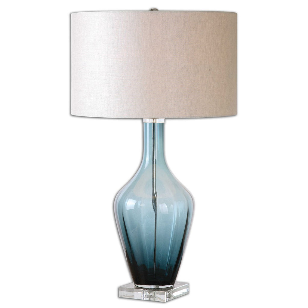 Hagano Blue Glass Table Lamp - Bombay Mercantile