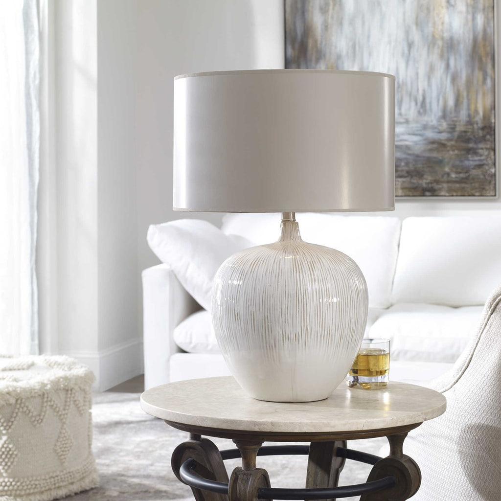 Georgios Textured Ceramic Lamp - Bombay Mercantile