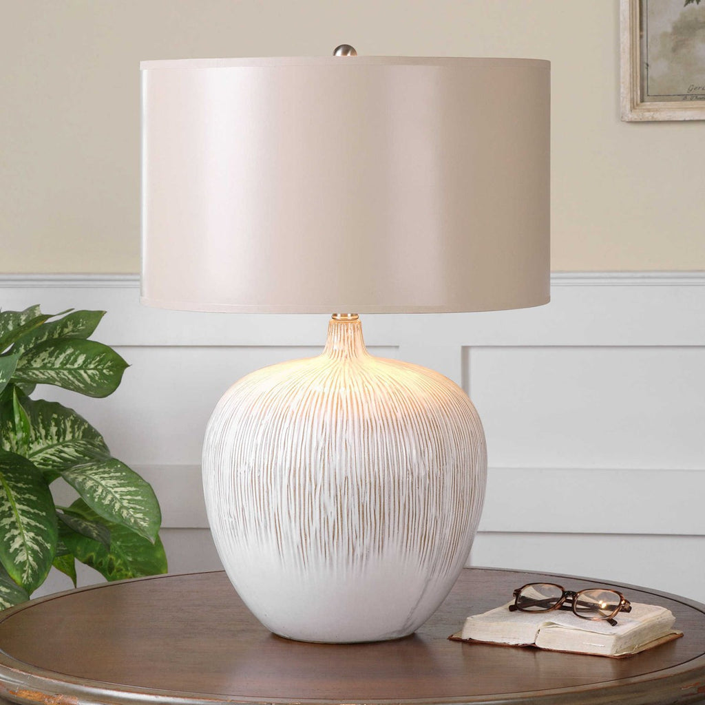 Georgios Textured Ceramic Lamp - Bombay Mercantile