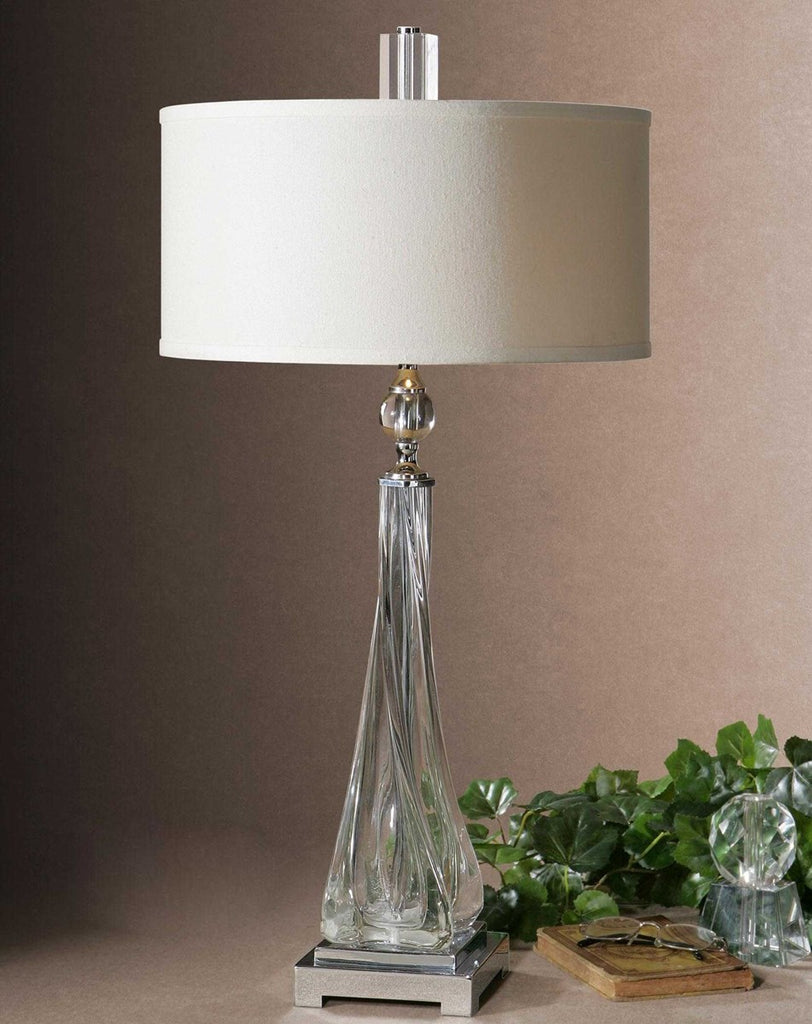 Grancona Twisted Glass Table Lamp - Bombay Mercantile
