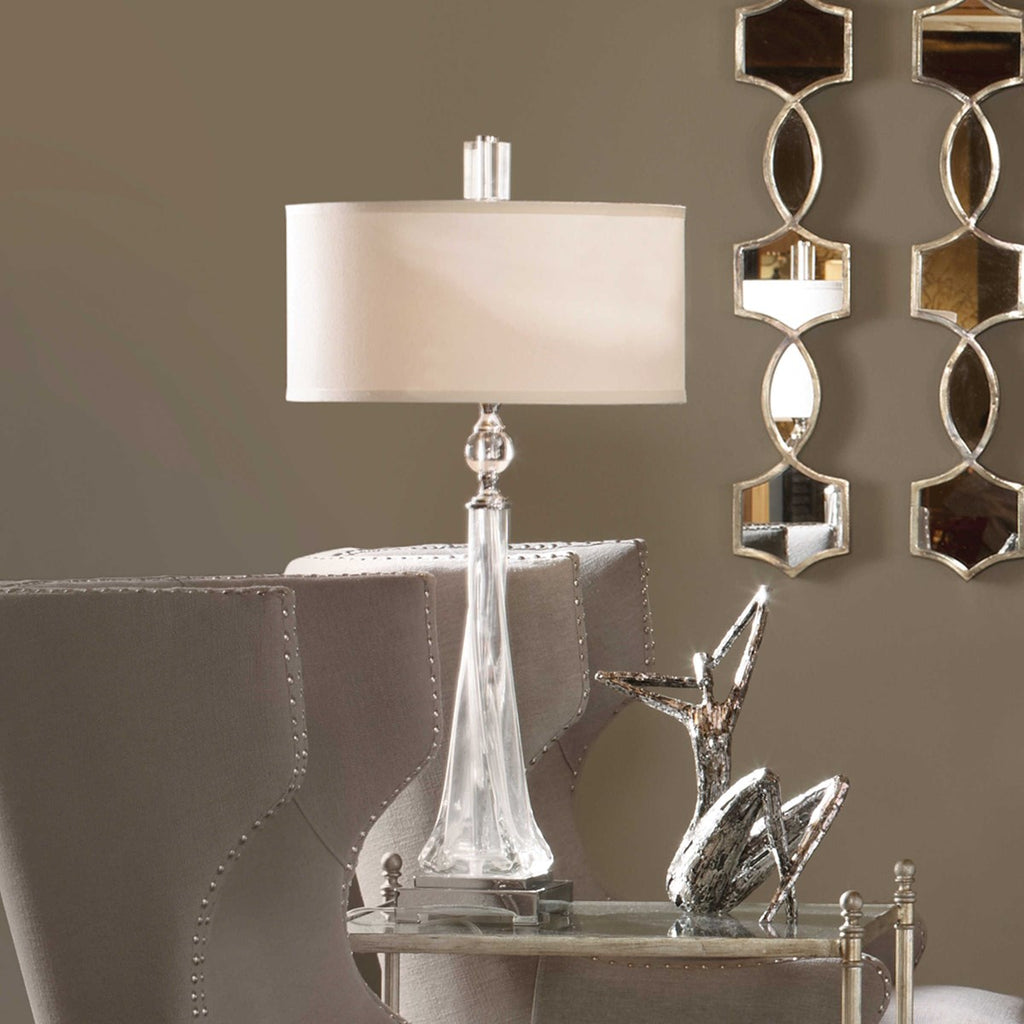 Grancona Twisted Glass Table Lamp - Bombay Mercantile