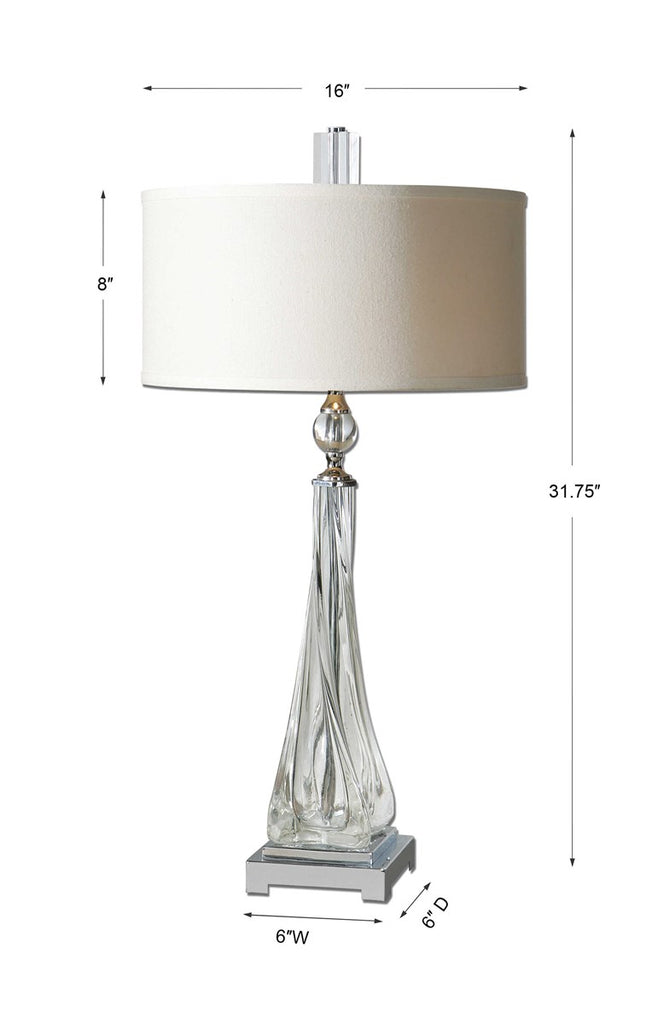 Grancona Twisted Glass Table Lamp - Bombay Mercantile