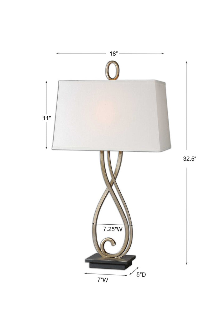 Ferndale Scroll Metal Lamp - Bombay Mercantile