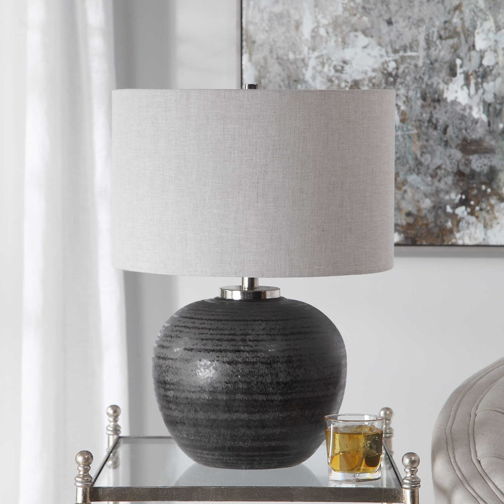 Mikkel Charcoal Table Lamp - Bombay Mercantile