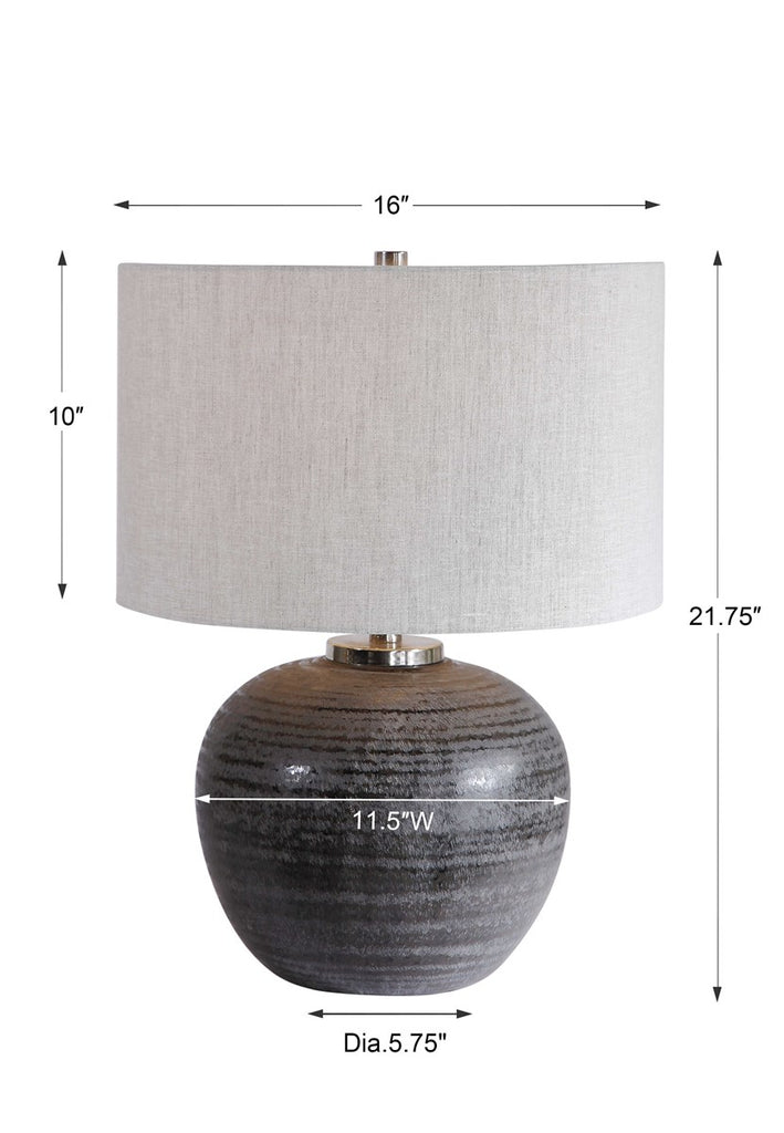 Mikkel Charcoal Table Lamp - Bombay Mercantile
