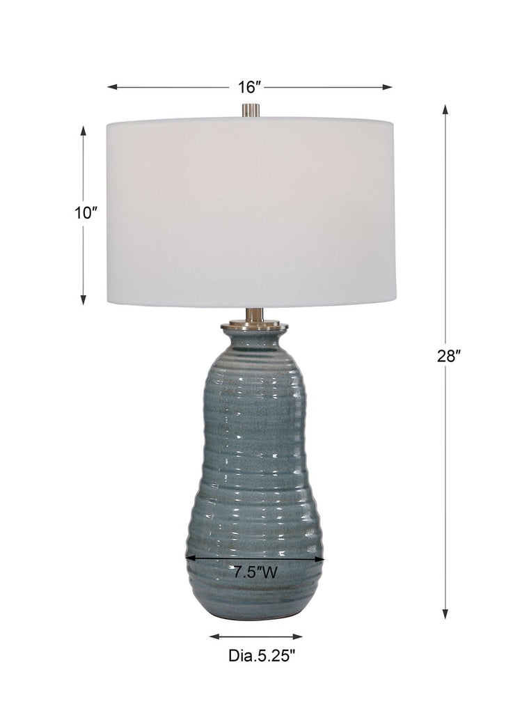 Zaila Light Blue Table Lamp - Bombay Mercantile