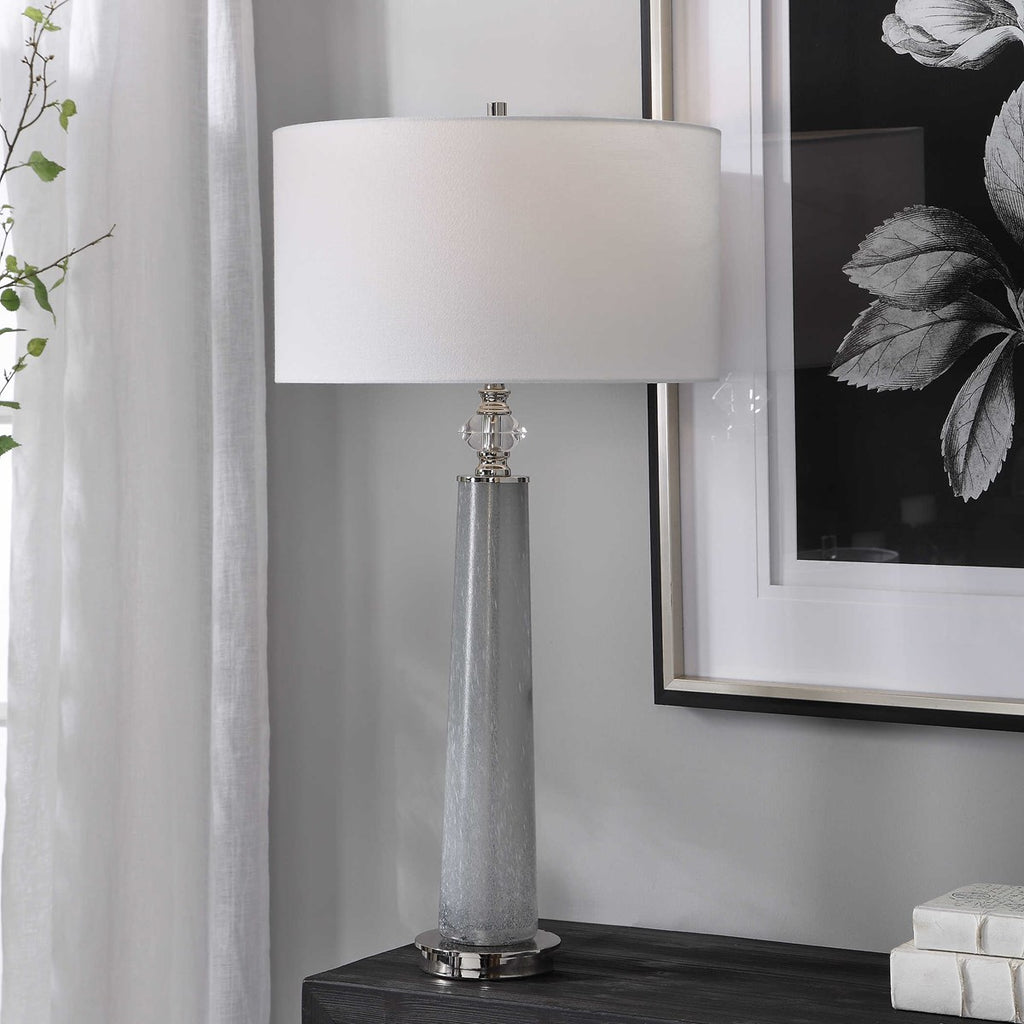 Grayton Frosted Art Table Lamp - Bombay Mercantile