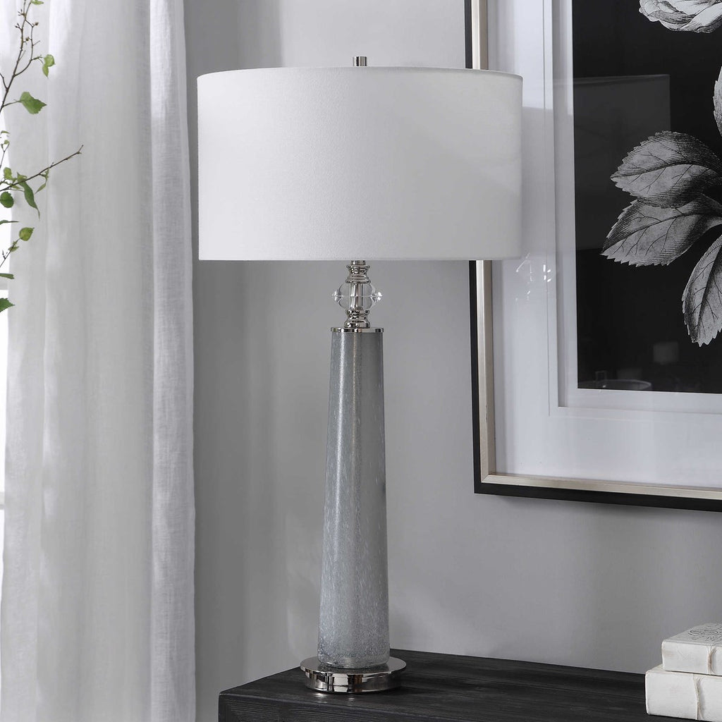 Grayton Frosted Art Table Lamp - Bombay Mercantile