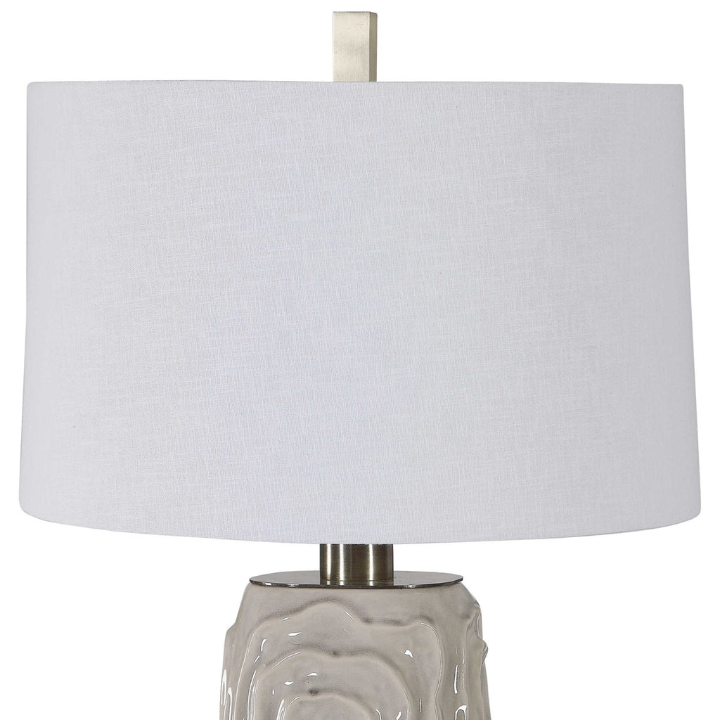 Zade Warm Gray Table Lamp - Bombay Mercantile