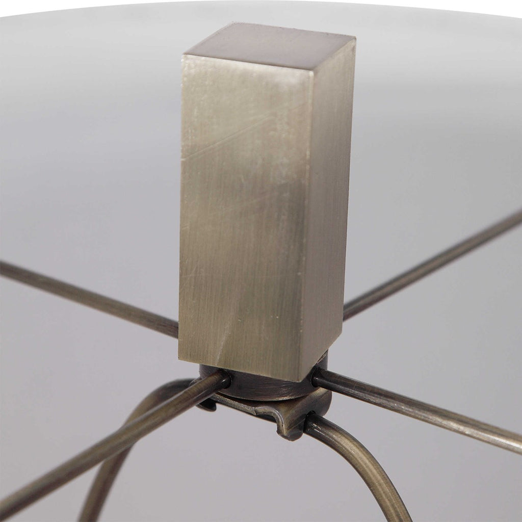 Zade Warm Gray Table Lamp - Bombay Mercantile