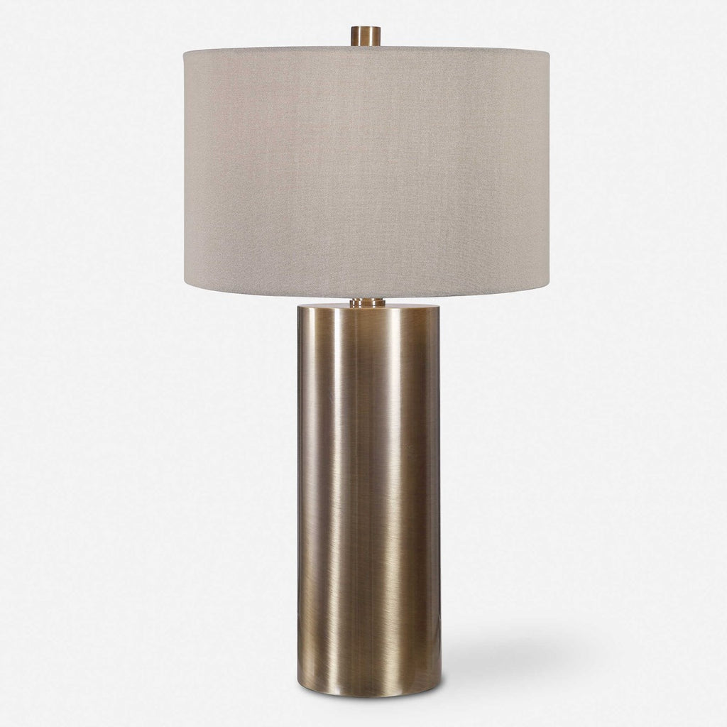 Taria Brushed Brass Table Lamp - Bombay Mercantile