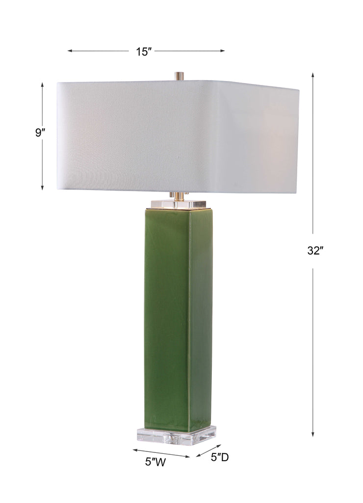 Aneeza Tropical Green Table Lamp - Bombay Mercantile