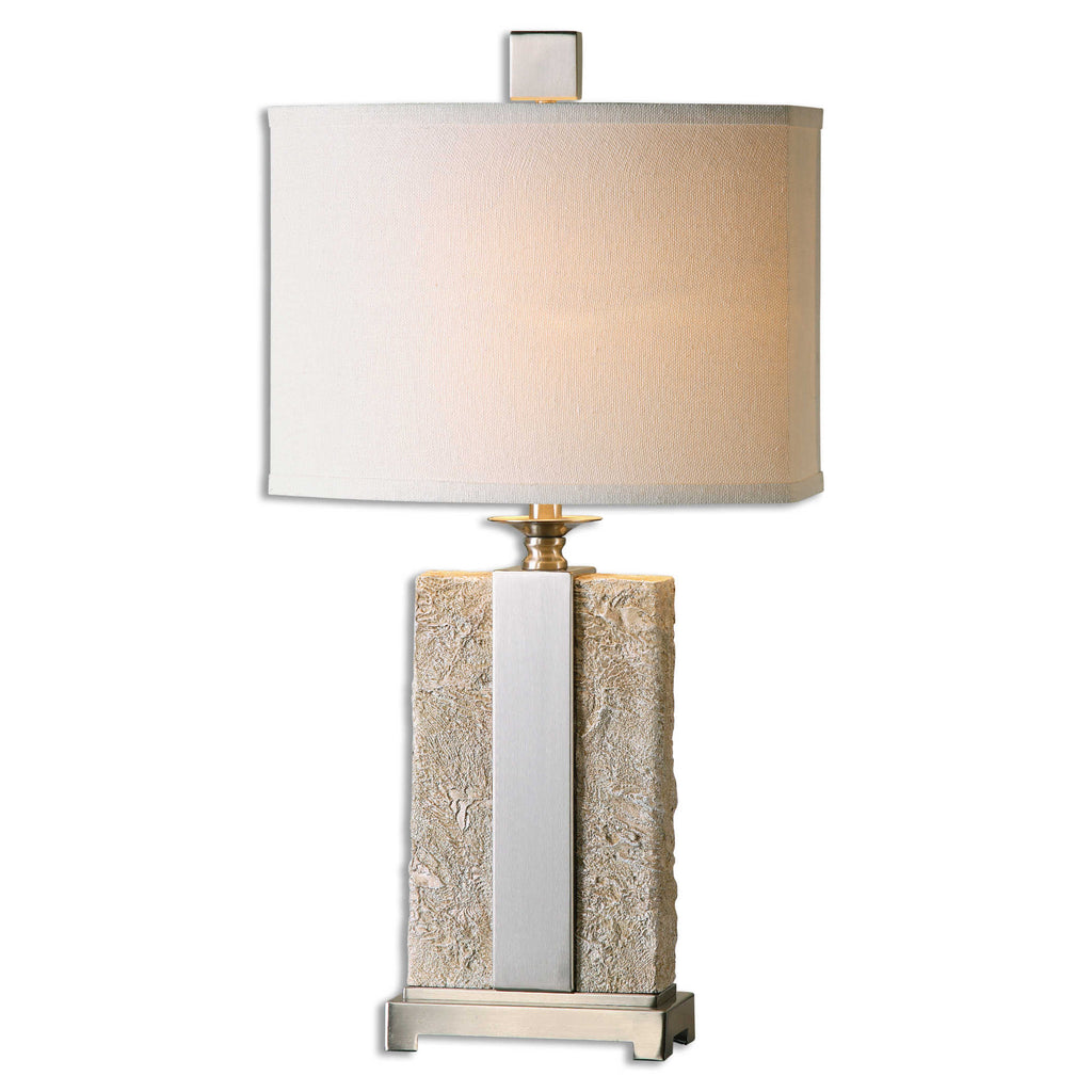 Bonea Stone Ivory Table Lamp - Bombay Mercantile