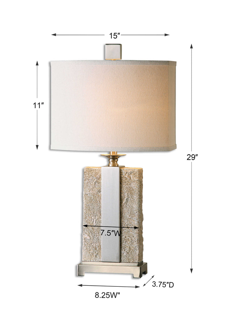 Bonea Stone Ivory Table Lamp - Bombay Mercantile