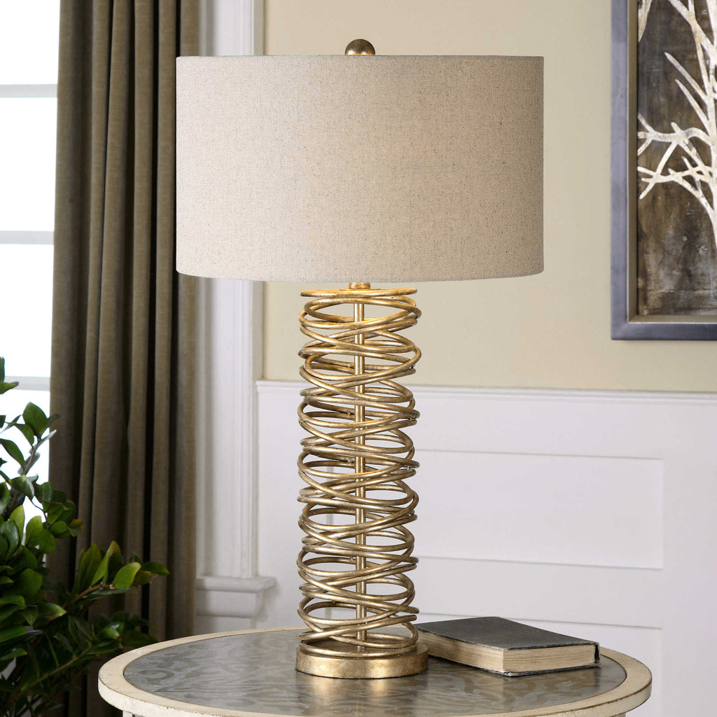 Amarey Metal Ring Table Lamp - Bombay Mercantile