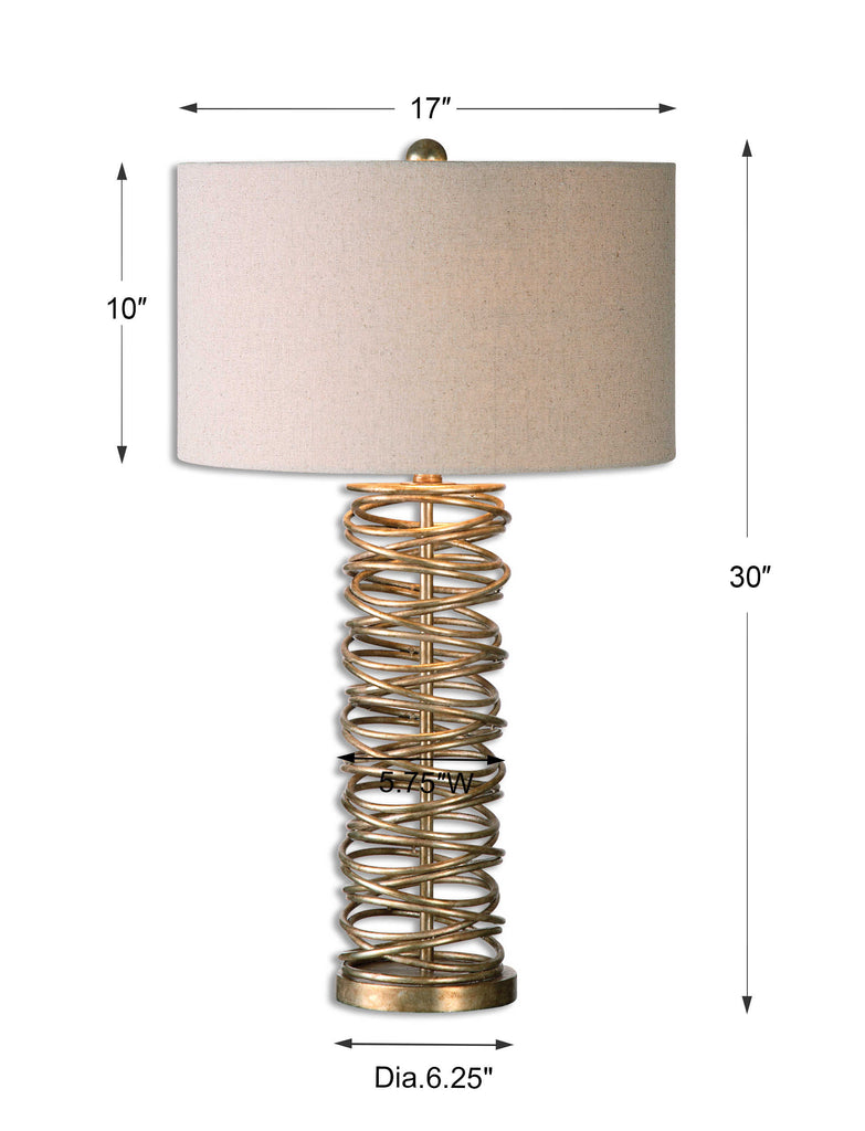 Amarey Metal Ring Table Lamp - Bombay Mercantile