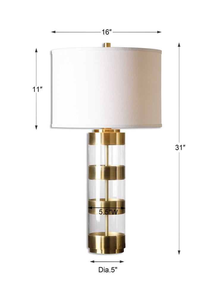 Angora Brushed Brass Table Lamp - Bombay Mercantile