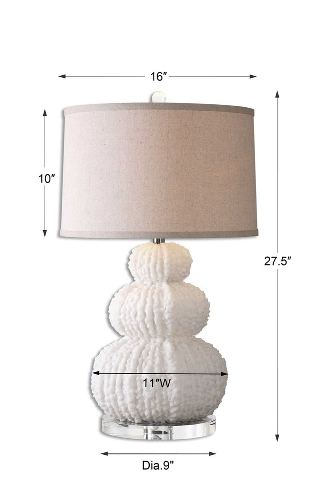 Fontanne Shell Ivory Table Lamp - Bombay Mercantile