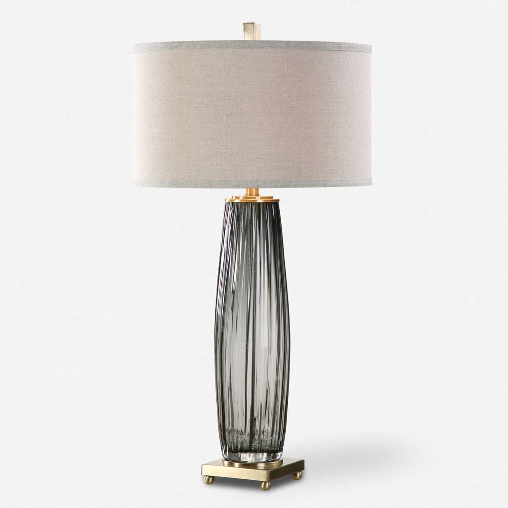 Vilminore Gray Glass Table Lamp - Bombay Mercantile