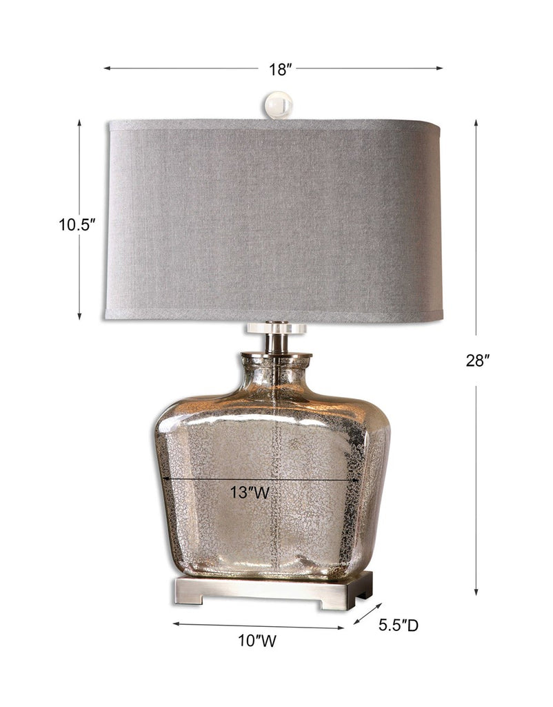 Molinara Mercury Glass Table Lamp - Bombay Mercantile