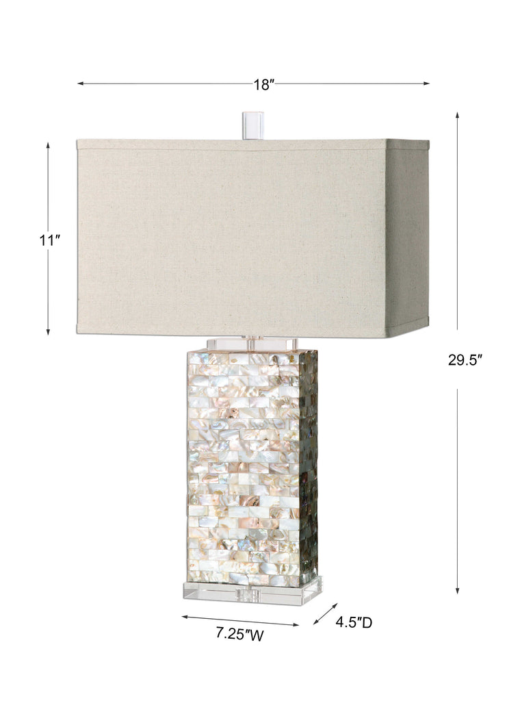 Aden Capiz Shell Lamp - Bombay Mercantile