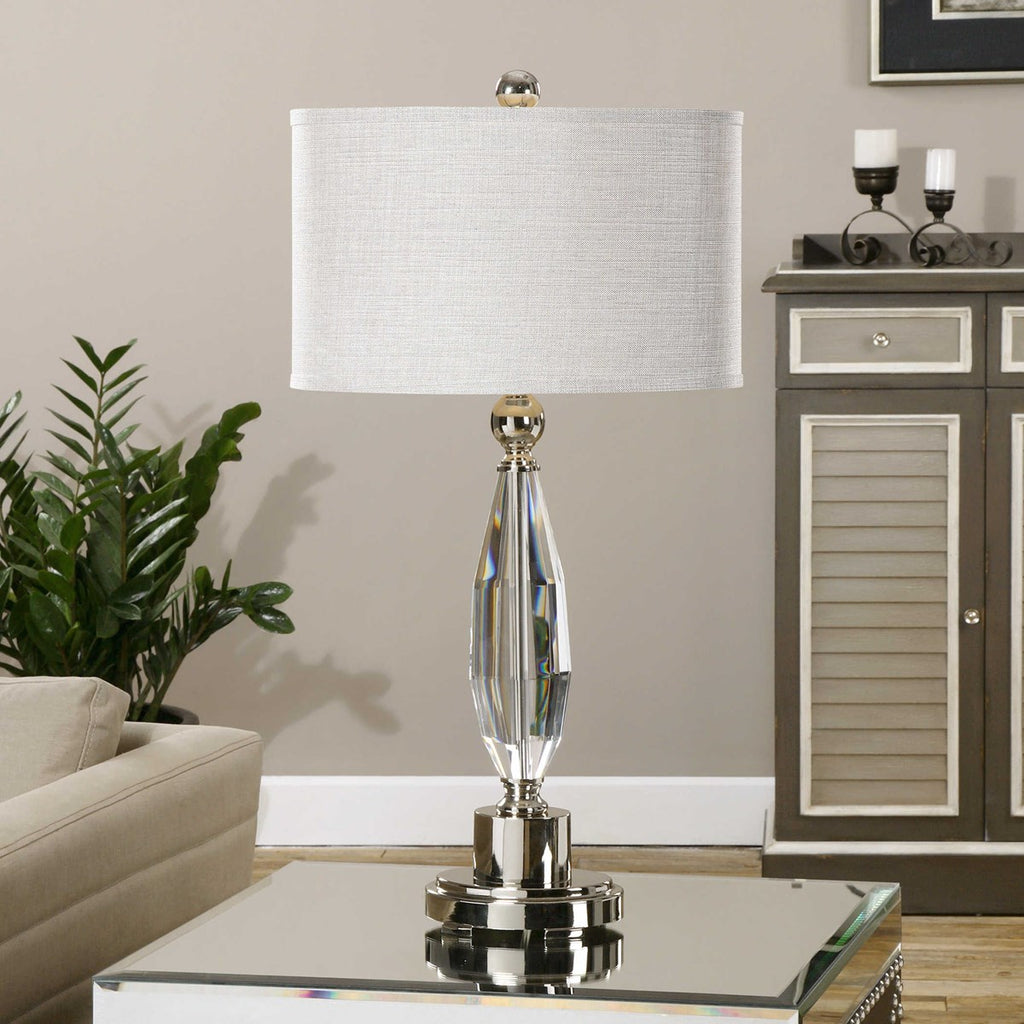 Torlino Cut Crystal Lamp - Bombay Mercantile