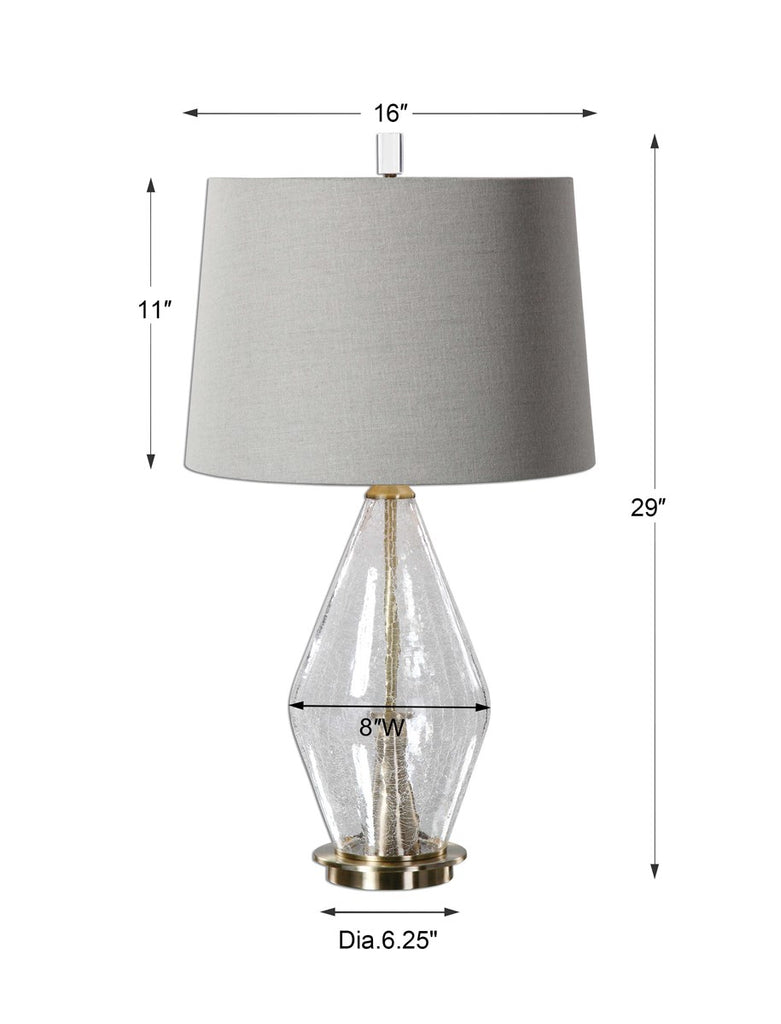 Spezzano Crackled Glass Lamp - Bombay Mercantile