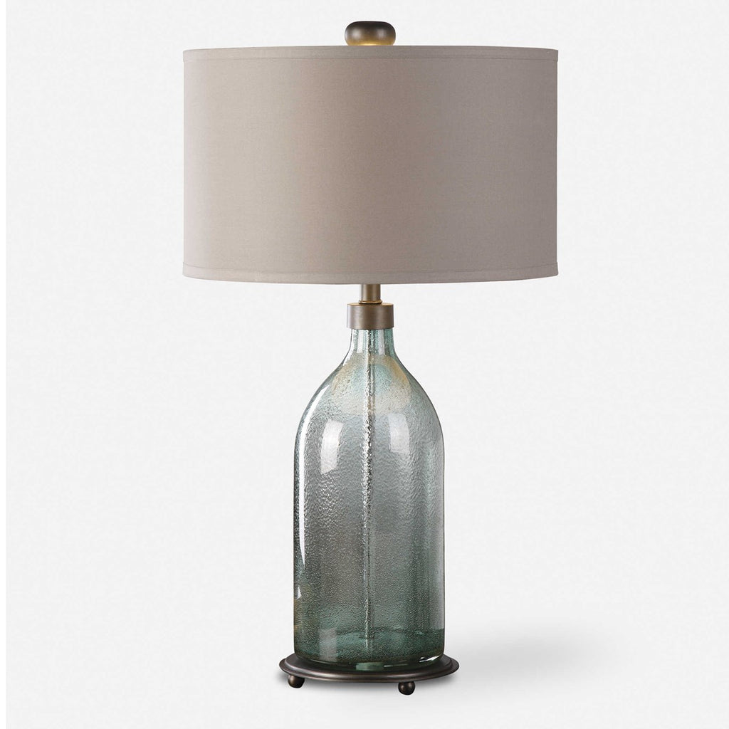 Massana Gray Glass Table Lamp - Bombay Mercantile