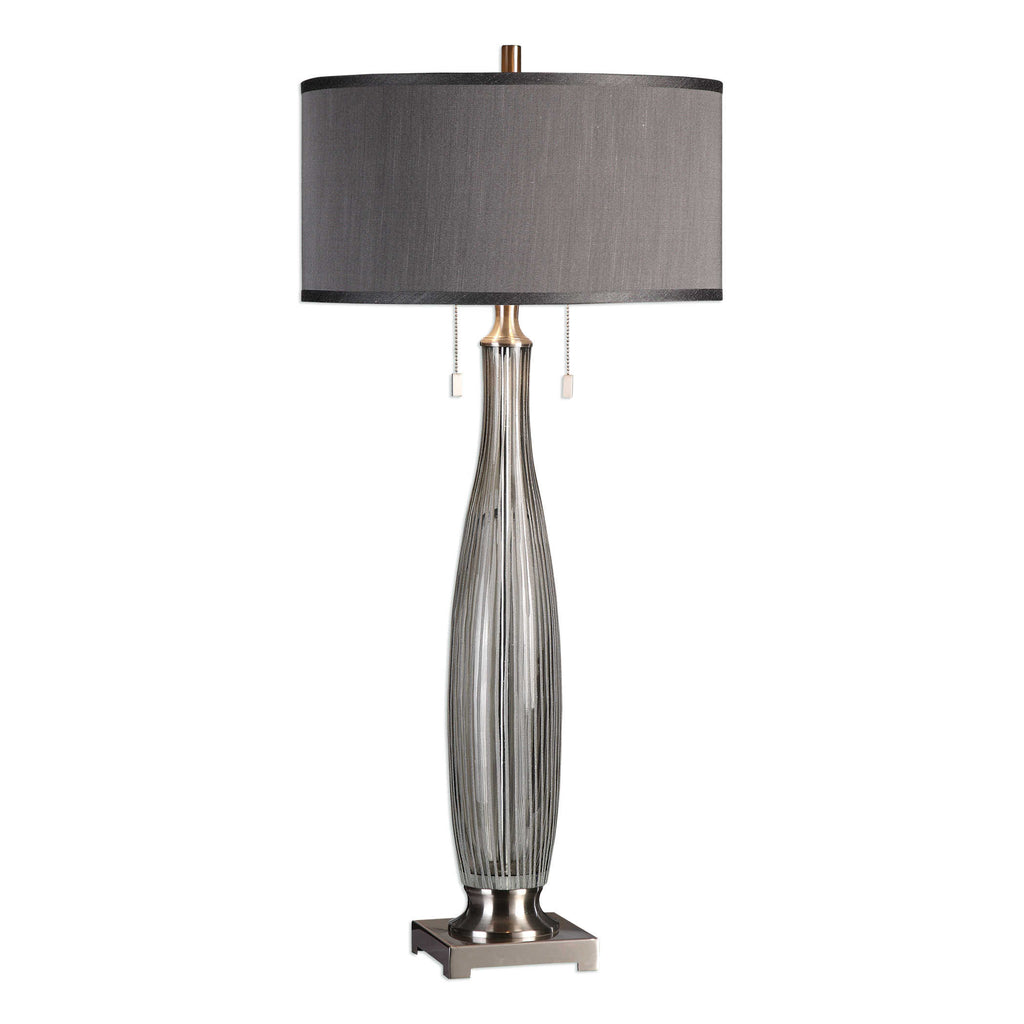 Coloma Gray Glass Table Lamp - Bombay Mercantile