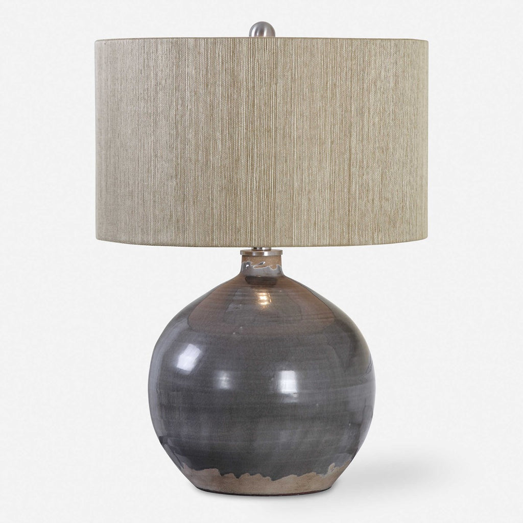 Vardenis Gray Ceramic Lamp - Bombay Mercantile