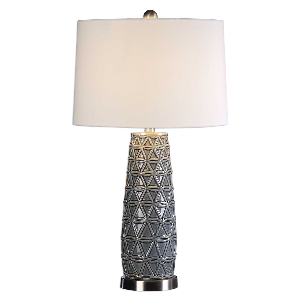 Cortinada Stone Gray Lamp - Bombay Mercantile