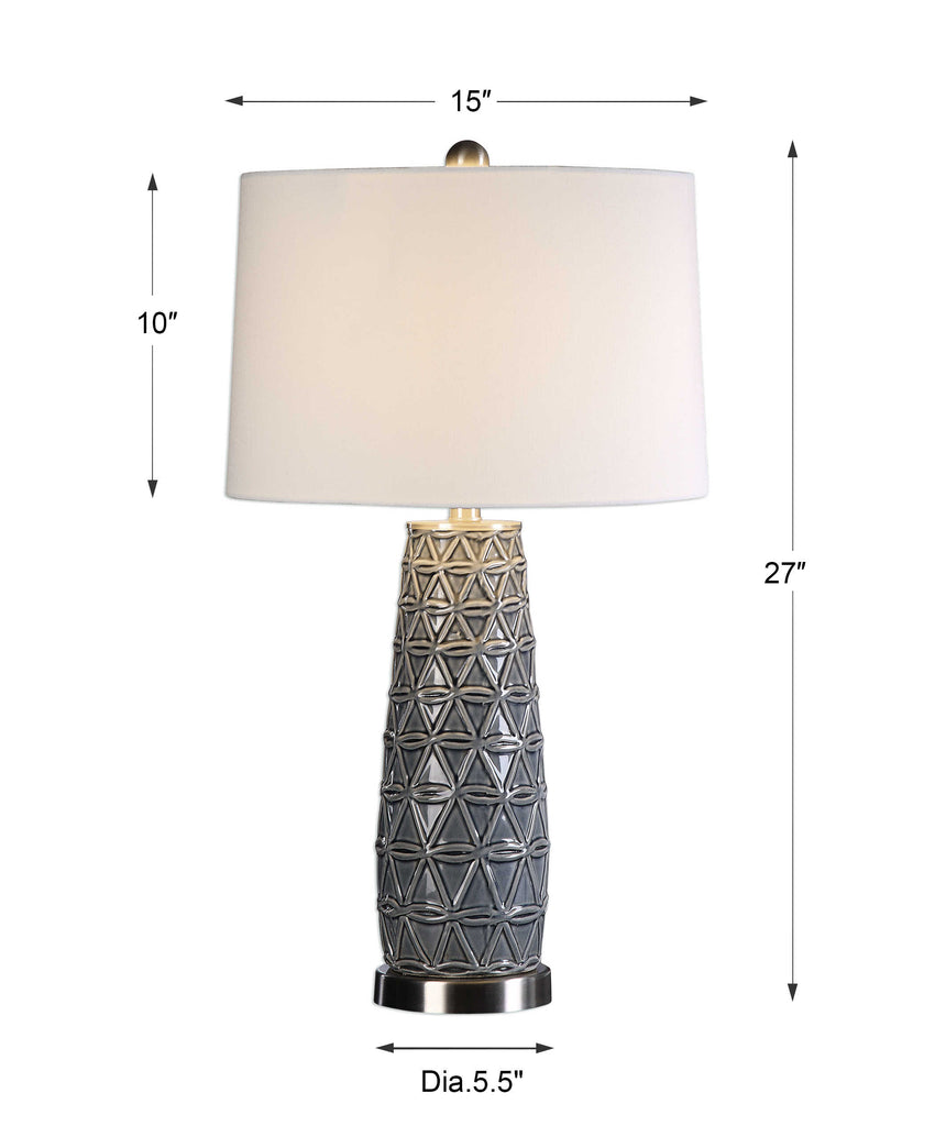 Cortinada Stone Gray Lamp - Bombay Mercantile