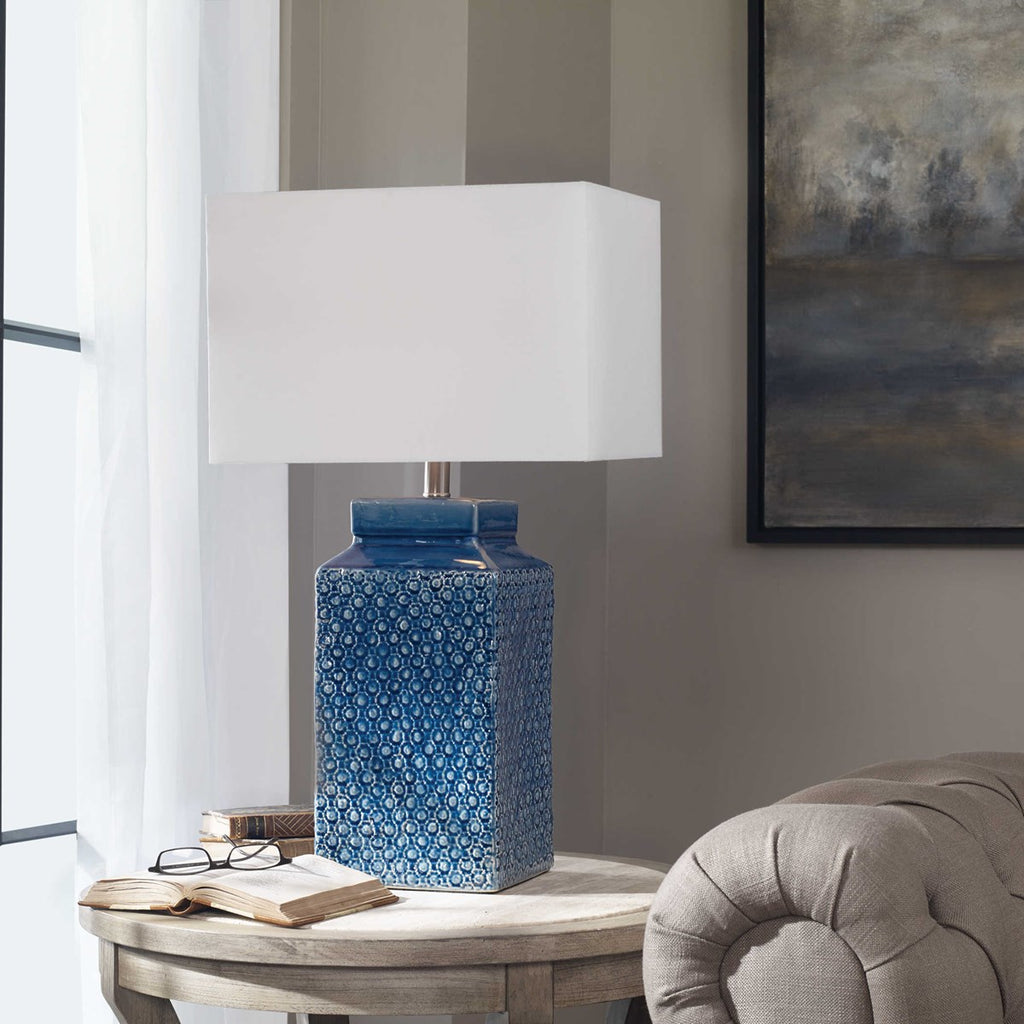 Pero Sapphire Blue Lamp - Bombay Mercantile