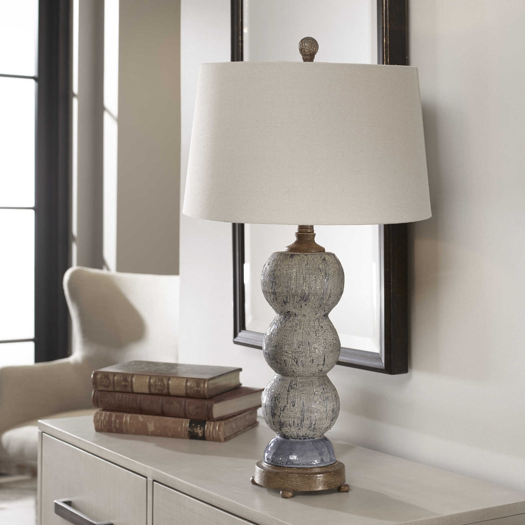 Amelia Textured Ceramic Lamp - Bombay Mercantile