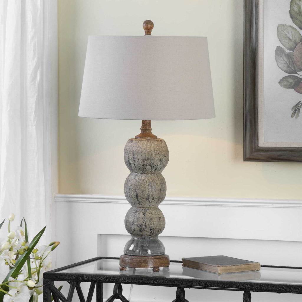 Amelia Textured Ceramic Lamp - Bombay Mercantile