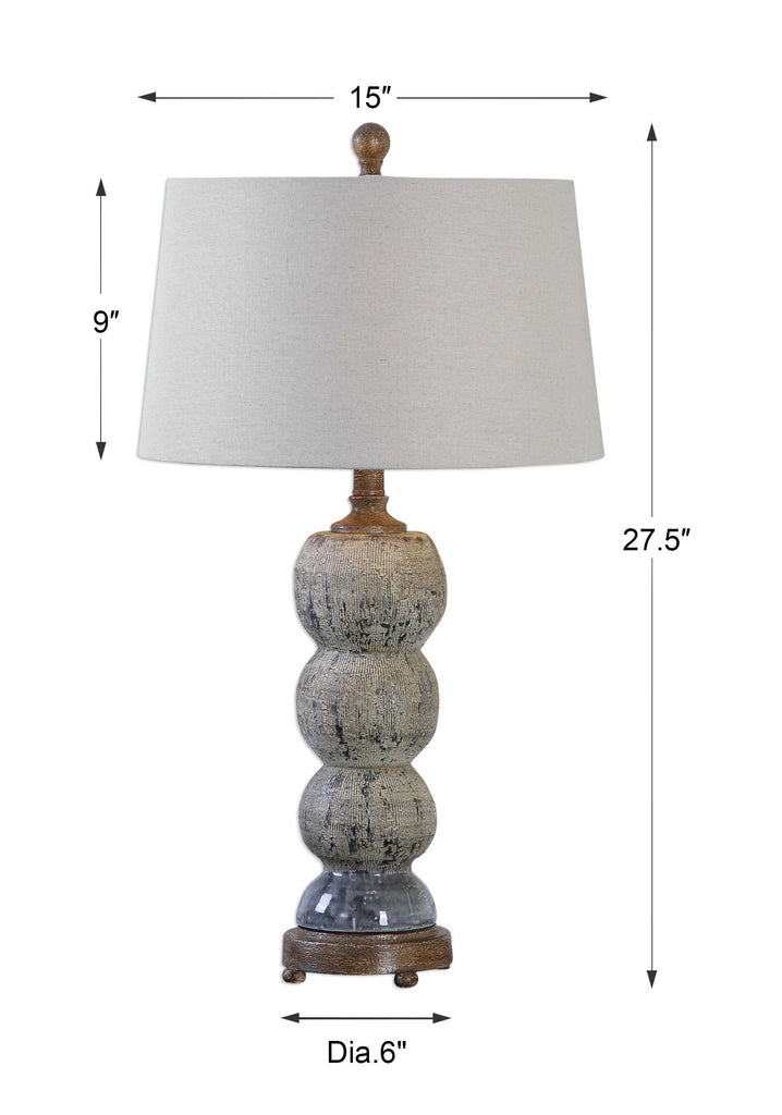 Amelia Textured Ceramic Lamp - Bombay Mercantile