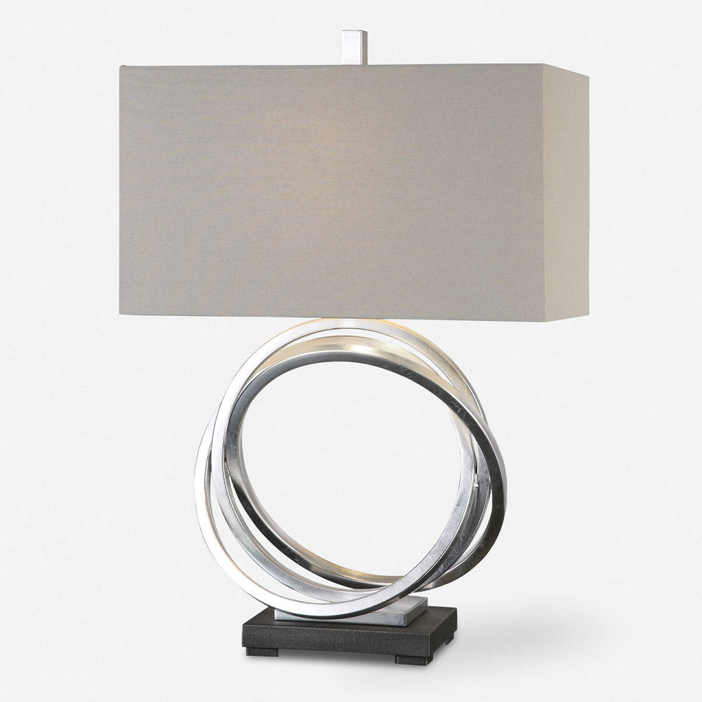 Soroca Silver Rings Lamp - Bombay Mercantile