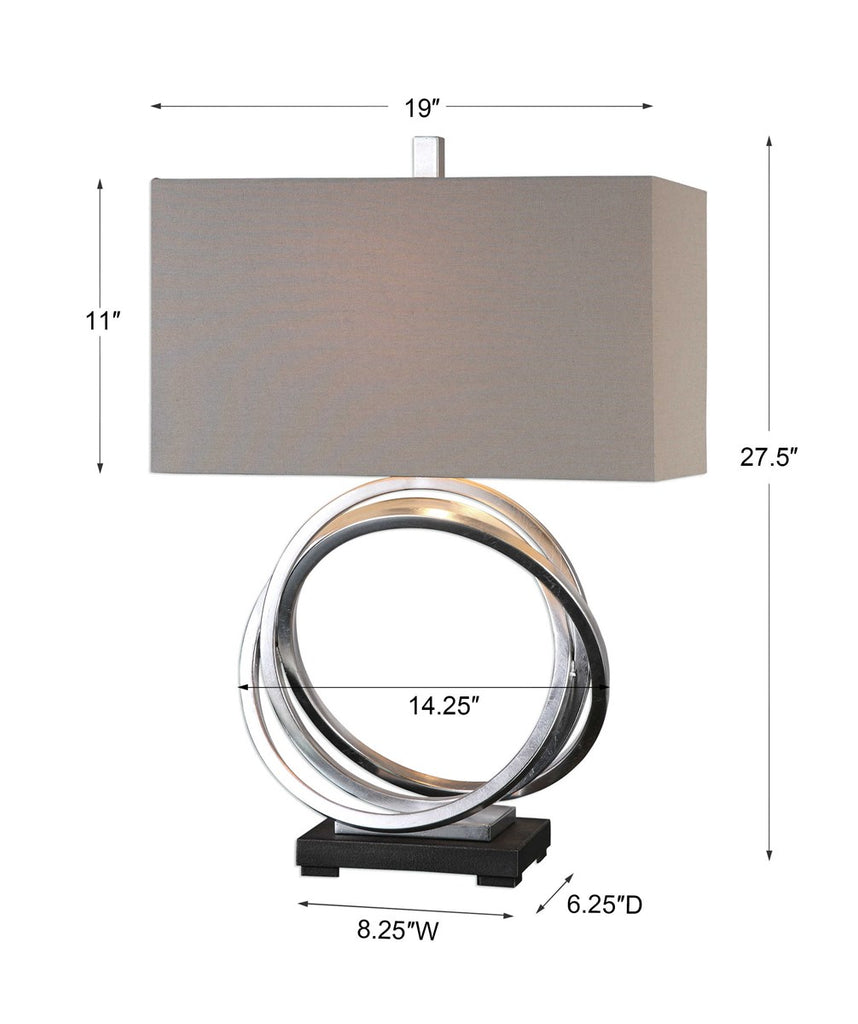 Soroca Silver Rings Lamp - Bombay Mercantile