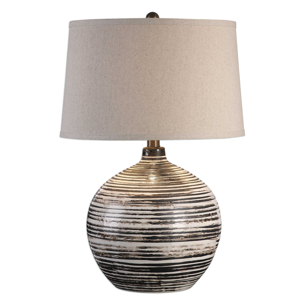 Bloxom Mocha Ivory Lamp - Bombay Mercantile