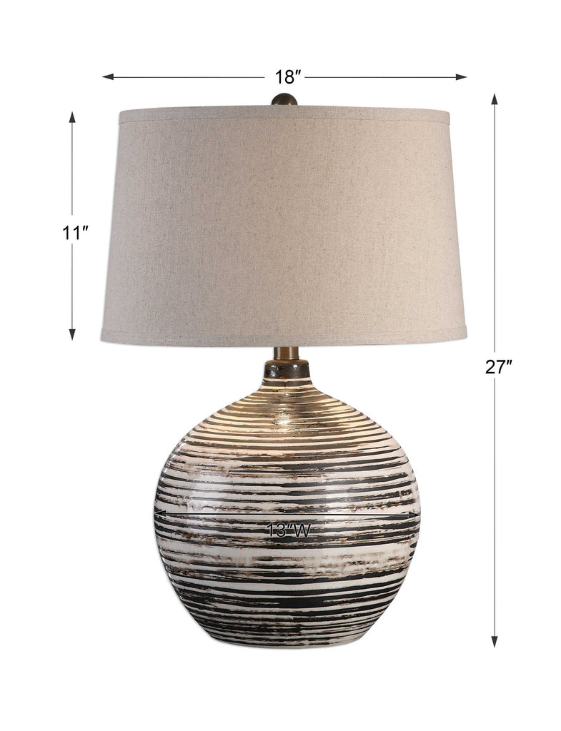 Bloxom Mocha Ivory Lamp - Bombay Mercantile