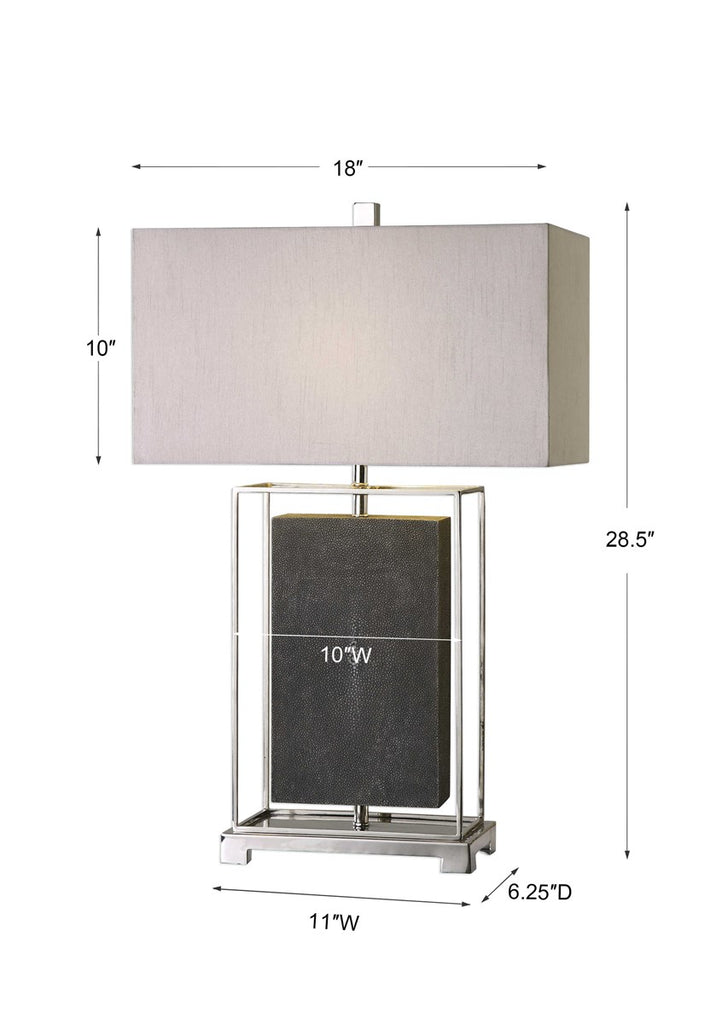 Sakana Gray Textured Table Lamp - Bombay Mercantile