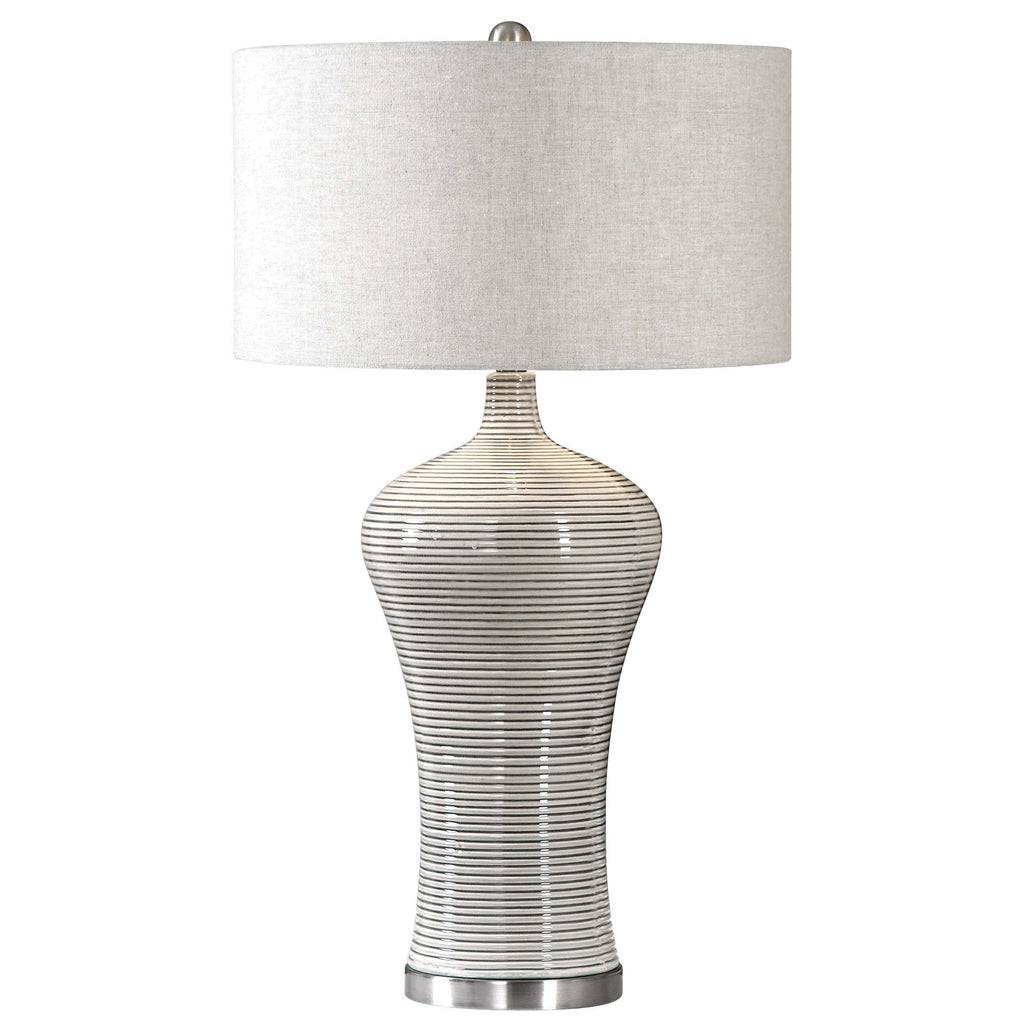 Dubrava Light Gray Table Lamp - Bombay Mercantile