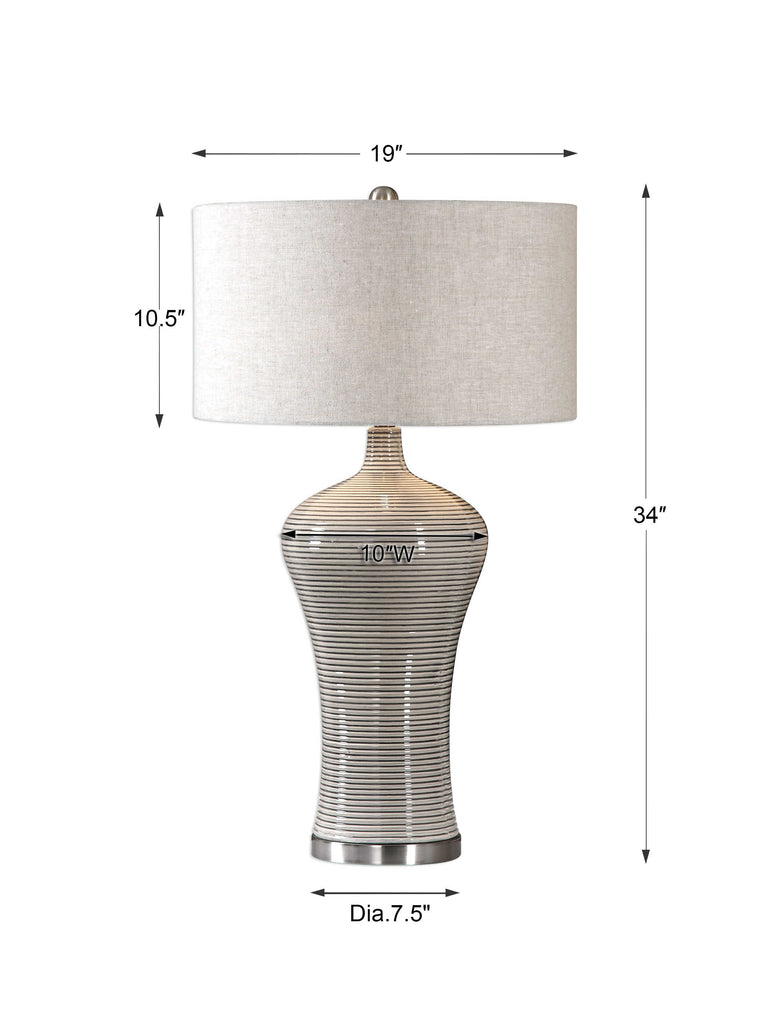 Dubrava Light Gray Table Lamp - Bombay Mercantile