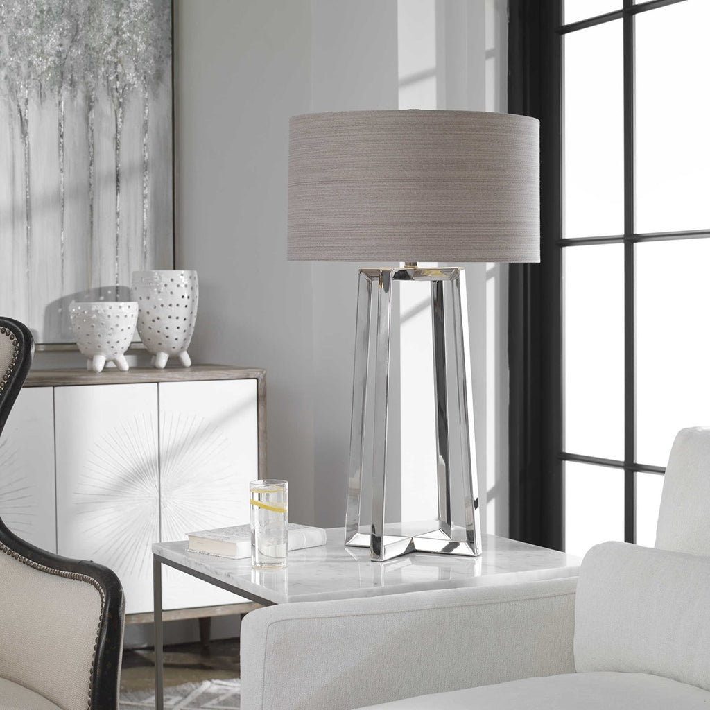 Keokee Stainless Steel Table Lamp - Bombay Mercantile